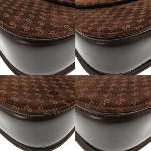 グッチ GG柄 スウェード ブラウン 99 00 0633 ゴールド金具 バンブー ハンドバッグ 茶 0102 【中古】 GUCCI