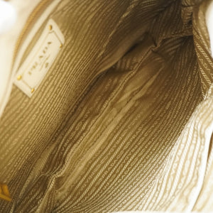 美品 プラダ ロゴジャガード ワンショルダーバッグ BR4944 ホーボー キャンバス/レザー ブラウン 0104【中古】PRADA