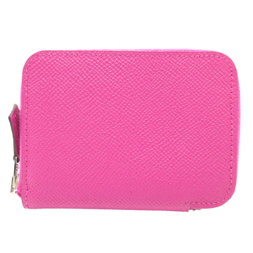 新品同様 エルメス アザップミニ A刻印(2017年製) ヴォーエプソン ローズパープル コイン カードケース 0109【中古】HERMES