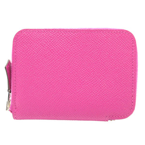 新品同様 エルメス アザップミニ A刻印(2017年製) ヴォーエプソン ローズパープル コイン カードケース 0109【中古】HERMES