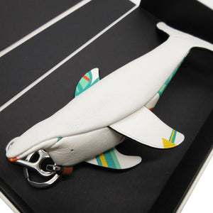 新品同様 ロエベ イルカ レザー ホワイト 白 マルチカラー コインケース 0110【中古】LOEWE