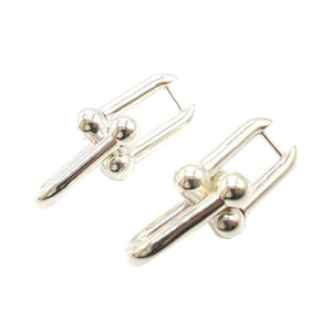 新品同様 ティファニー ハードウェア ラージリンク 11g シルバー925 シルバー ピアス 0115【中古】TIFFANY