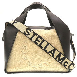 新品同様 ステラマッカートニー アルターナッパ ファー ブラック 黒 アイボリー トート ショルダーバッグ 0117【中古】STELLA McCARTNEY