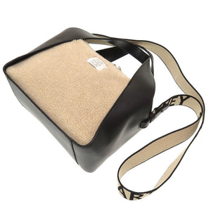 新品同様 ステラマッカートニー アルターナッパ ファー ブラック 黒 アイボリー トート ショルダーバッグ 0117【中古】STELLA McCARTNEY