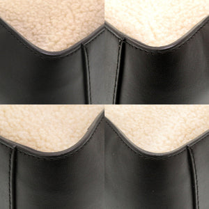 新品同様 ステラマッカートニー アルターナッパ ファー ブラック 黒 アイボリー トート ショルダーバッグ 0117【中古】STELLA McCARTNEY