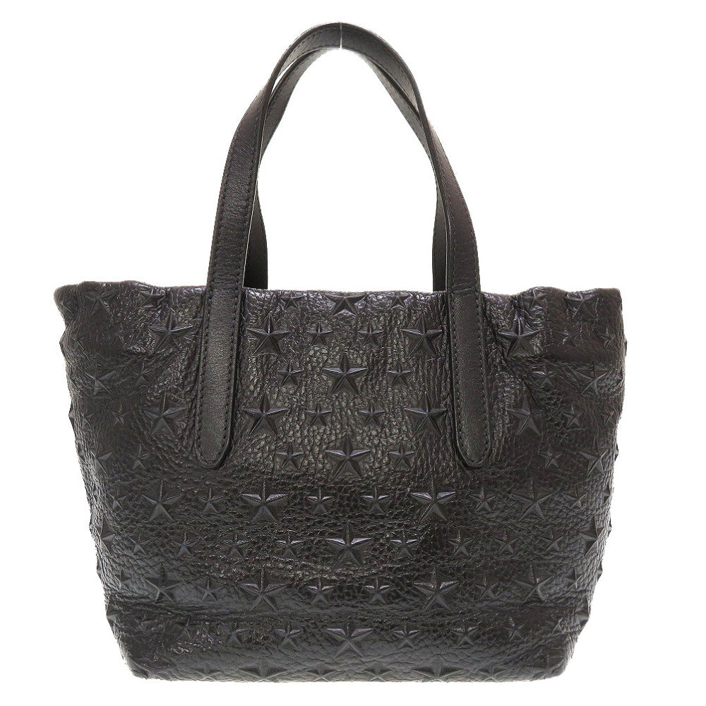 ジミーチュウ サラ スタースタッズ ミニ レザー ブラック 黒 2way トートバッグ 0121【中古】JIMMY CHOO