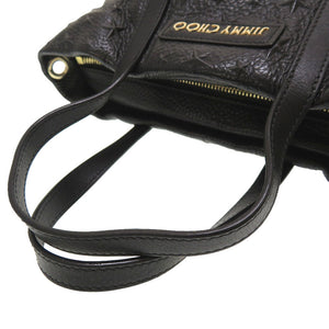 ジミーチュウ サラ スタースタッズ ミニ レザー ブラック 黒 2way トートバッグ 0121【中古】JIMMY CHOO