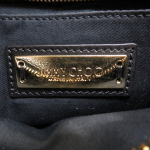ジミーチュウ サラ スタースタッズ ミニ レザー ブラック 黒 2way トートバッグ 0121【中古】JIMMY CHOO