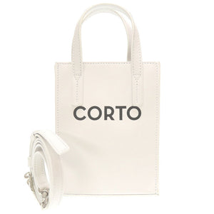 新品同様 コルトモルテド ウィンダンシー レザー ホワイト 白 ロゴ アイフォンケース ショルダーバッグ 0123【中古】CORTO MOLTEDO×WDS