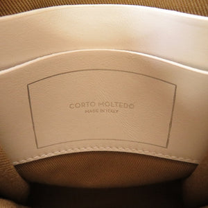 新品同様 コルトモルテド ウィンダンシー レザー ホワイト 白 ロゴ アイフォンケース ショルダーバッグ 0123【中古】CORTO MOLTEDO×WDS