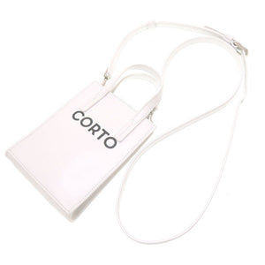 新品同様 コルトモルテド ウィンダンシー レザー ホワイト 白 ロゴ アイフォンケース ショルダーバッグ 0123【中古】CORTO MOLTEDO×WDS