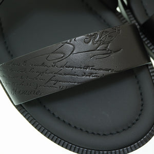 未使用品 ベルルッティ シフノス サンダル レザー ブラック/ブラウン サイズ10.5 シューズ 0130【中古】BERLUTI メンズ