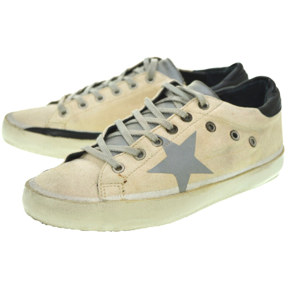 ゴールデングース スーパースター スニーカー キャンバス/レザー サイズ38 ベージュ 0133【中古】GOLDEN GOOSE レディース