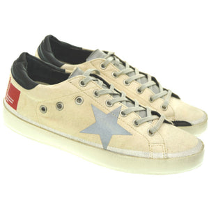 ゴールデングース スーパースター スニーカー キャンバス/レザー サイズ38 ベージュ 0133【中古】GOLDEN GOOSE レディース