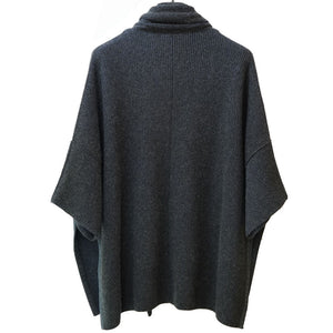 新品同様 ロロピアーナ カシミヤ100% リバーシブル ニット カーディガン FAF9225 ネイビー/グレー サイズM 0136【中古】Loro Piana レディース