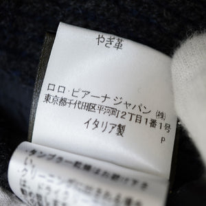 新品同様 ロロピアーナ カシミヤ100% リバーシブル ニット カーディガン FAF9225 ネイビー/グレー サイズM 0136【中古】Loro Piana レディース