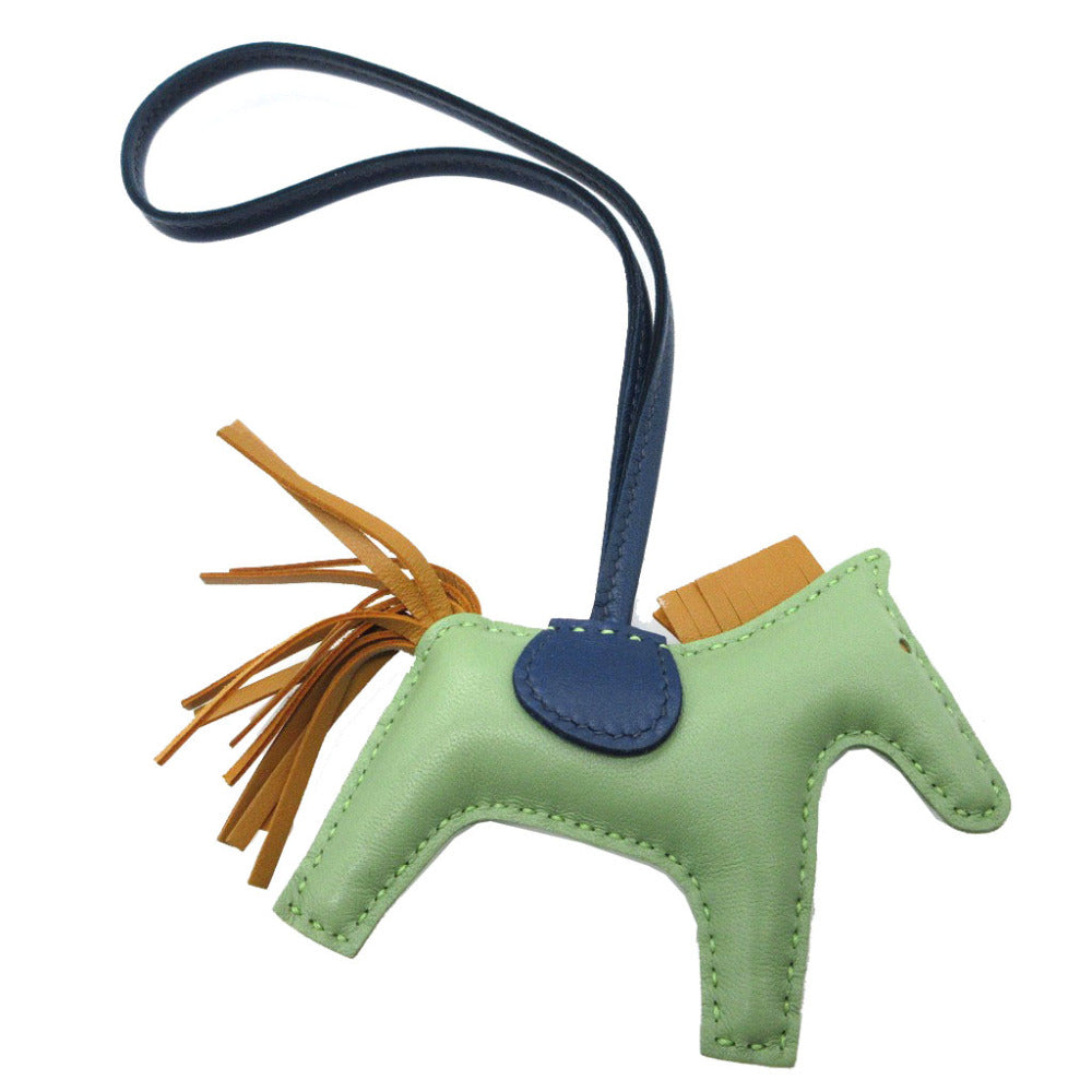 美品 エルメス ロデオチャームPM U刻印(2022年製) アニューミロ ヴェールクリケット セサミ ブルーマルテ キーホルダー バッグチャーム 0146【中古】HERMES