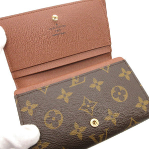 新品同様 ルイヴィトン モノグラム M61736トレゾール ブラウン 茶 2つ折り長財布 財布 0147【中古】LOUIS VUITTON