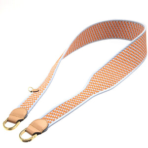 美品 フェンディ キャンバス オレンジ ブルー 青 ショルダーストラップ 0149【中古】FENDI