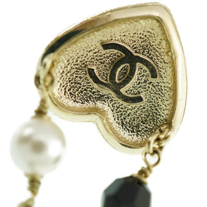 シャネル ココマーク フェイクパール ハート ネックレス B22B アクセサリー 0154【中古】CHANEL
