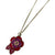 シャネル ココマーク 花 GP ゴールド レッド パープル ネックレス 0159【中古】CHANEL
