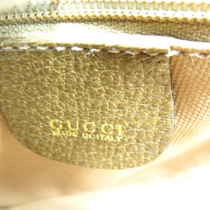 美品 グッチ オールドグッチ 007・115・0177 キャンバス レザー ゴールド金具 ベージュ ショルダーバッグ 0160【中古】GUCCI