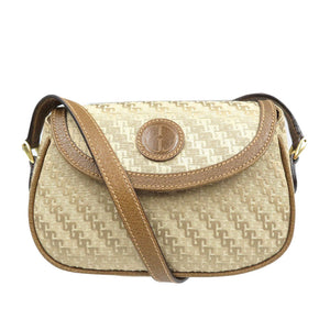 美品 グッチ オールドグッチ 007・115・0177 キャンバス レザー ゴールド金具 ベージュ ショルダーバッグ 0160【中古】GUCCI
