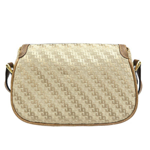 美品 グッチ オールドグッチ 007・115・0177 キャンバス レザー ゴールド金具 ベージュ ショルダーバッグ 0160【中古】GUCCI