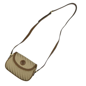 美品 グッチ オールドグッチ 007・115・0177 キャンバス レザー ゴールド金具 ベージュ ショルダーバッグ 0160【中古】GUCCI