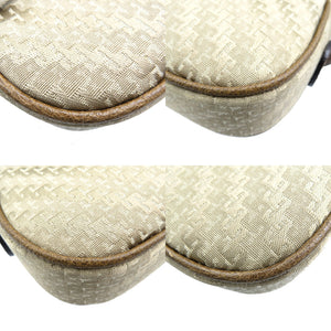 美品 グッチ オールドグッチ 007・115・0177 キャンバス レザー ゴールド金具 ベージュ ショルダーバッグ 0160【中古】GUCCI