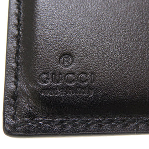 新品同様 グッチ GGエンボス ブラック レザー 625 555 二つ折り財布 財布 黒 0162 【中古】 GUCCI メンズ