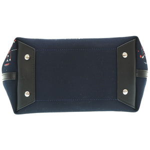 新品同様 クリスチャンルブタン フランジバス スモール Frangibus 3215121 ショルダー トート バッグ キャンバス/レザー ネイビー 紺 0165【中古】Christian Louboutin Frangibus