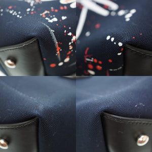 新品同様 クリスチャンルブタン フランジバス スモール Frangibus 3215121 ショルダー トート バッグ キャンバス/レザー ネイビー 紺 0165【中古】Christian Louboutin Frangibus