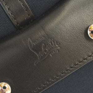 新品同様 クリスチャンルブタン フランジバス スモール Frangibus 3215121 ショルダー トート バッグ キャンバス/レザー ネイビー 紺 0165【中古】Christian Louboutin Frangibus