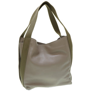 新品同様 ジャンニ キアリーニ ASIA トートバッグ  レザー グレー 0166【中古】GIANNI CHIARINI