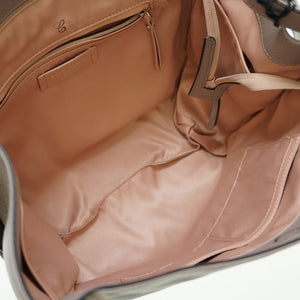 新品同様 ジャンニ キアリーニ ASIA トートバッグ  レザー グレー 0166【中古】GIANNI CHIARINI