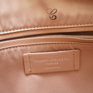 新品同様 ジャンニ キアリーニ ASIA トートバッグ  レザー グレー 0166【中古】GIANNI CHIARINI