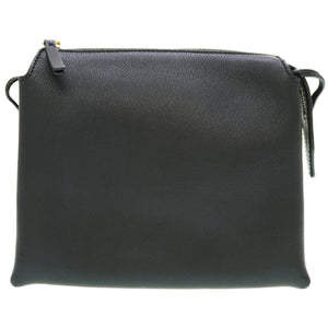 新品同様 ザ ロウ ニュー ミニ ツイン W1236 ショルダーバッグ レザー ブラック 黒 0169【中古】THE ROW NU Mini TWIN