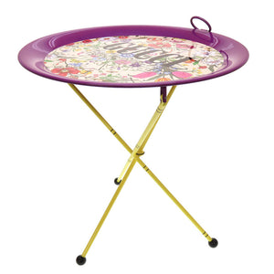 未使用 グッチ フォールディング メタル トレイ フローラ プリント 折り畳み式 0171 【中古】 GUCCI