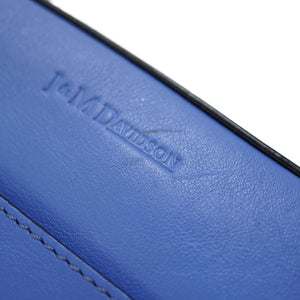 J&M デヴィッドソン ぺブル ミニ チェーン ショルダーバッグ レザー ブルー 青 0176【中古】J&M Davidson ジェイアンドエム