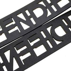 新品同様 フェンディ ストラップユー ロゴ レザー ショルダーストラップ ブラック 黒 0179【中古】FENDI