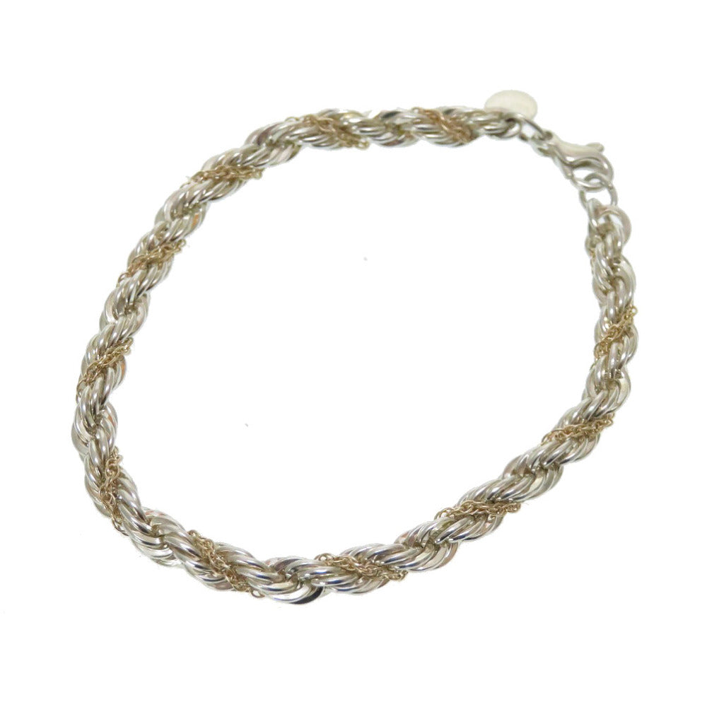 美品 ティファニー ロープ ブレスレット シルバー925 K14イエローゴールド アクセサリー 0186 【中古】 TIFFANY&Co. メンズ