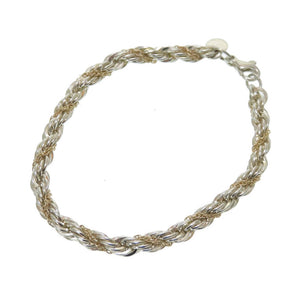 美品 ティファニー ロープ ブレスレット シルバー925 K14イエローゴールド アクセサリー 0186 【中古】 TIFFANY&Co. メンズ