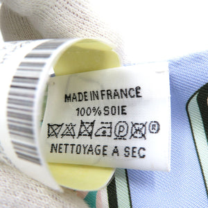 未使用 エルメス ツイリー ストーリー シルク ブルーペール ローズ ヴェール スカーフ 0236【中古】HERMES