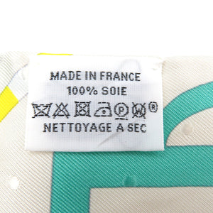 新品同様 エルメス ツイリー プリュムティ シルク クレ ブルー レッド スカーフ 0238【中古】HERMES