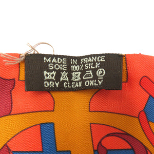 未使用 エルメス ツイリー ノンブルドール 黄金数 シルク ルージュ レッド スカーフ  0253【中古】HERMES