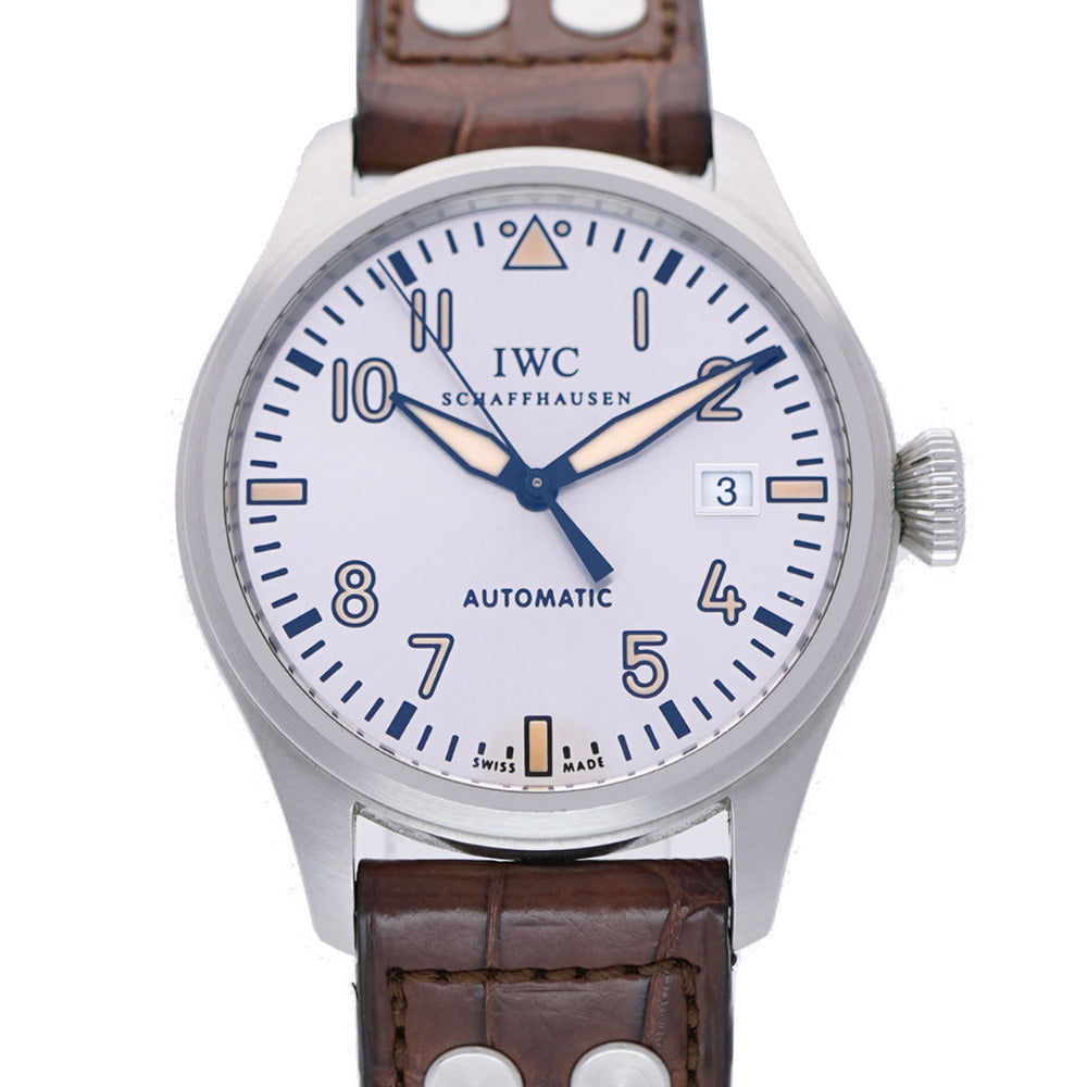美品 IWC インターナショナルウォッチカンパニー IW325512 MARK XVI パイロットウォッチ 自動巻き 腕時計 SS/マットクロコ 0001【中古】IWC メンズ