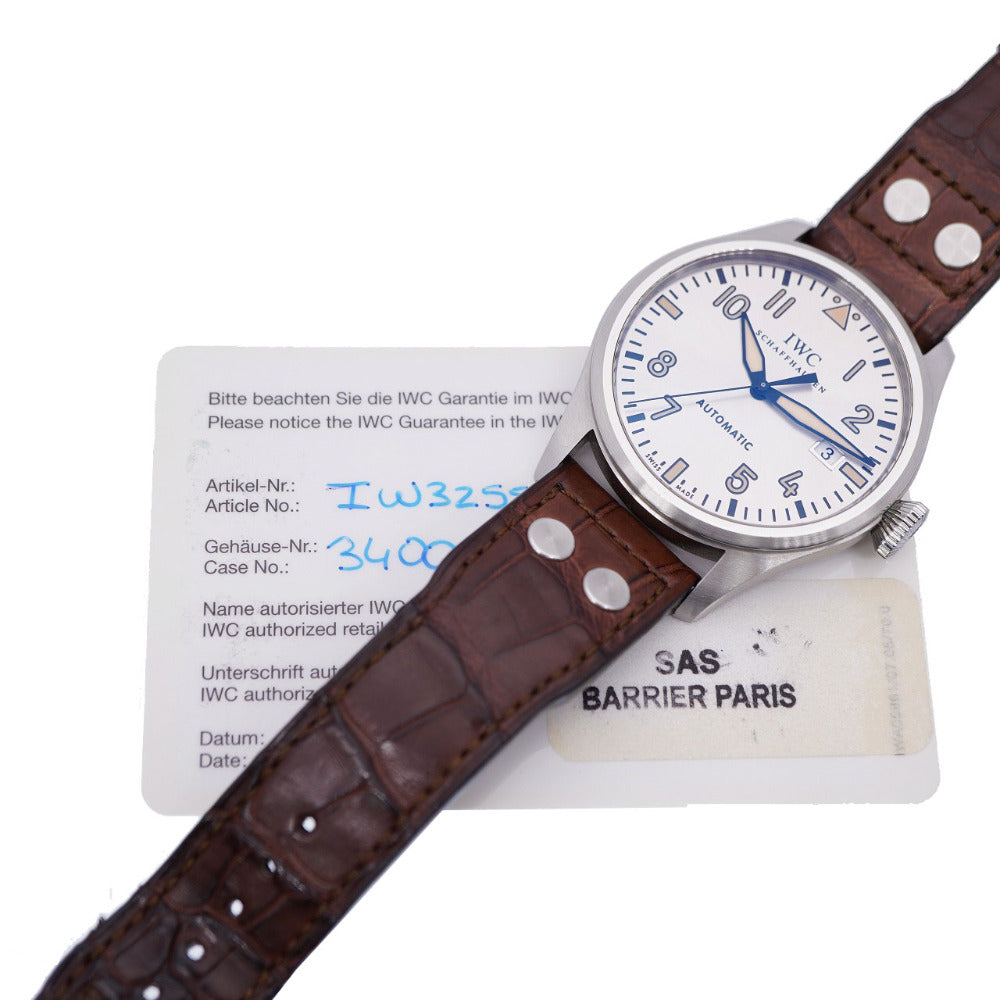 美品 IWC インターナショナルウォッチカンパニー IW325512 MARK XVI パイロットウォッチ 自動巻き 腕時計 SS/マットクロコ 0001【中古】IWC メンズ