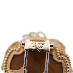 新品同様 ヴァンクリーフ＆アーペル ラッキーアニマルズ リオン ブローチ タイガーアイ / K18YG 750 /オニキス ゴールド ブラウン ジュエリー 0002【中古】Van Cleef & Arpels アクセサリー