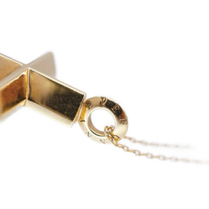 美品 アイファニー ダイヤモンド/K18YG クロス ネックレス 750 イエローゴールド/ダイヤ ペンダント アクセサリー ジュエリー 0003【中古】EYEFUNNY